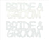 Custom-Buzz Word - BRIDE & GROOM White