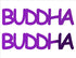 Custom-Buzz Word - BUDDHA Purple