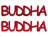 Custom-Buzz Word - BUDDHA Red