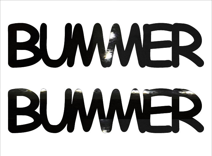 Custom-Buzz Word - BUMMER Black