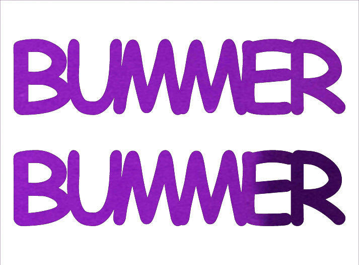 Custom-Buzz Word - BUMMER Purple