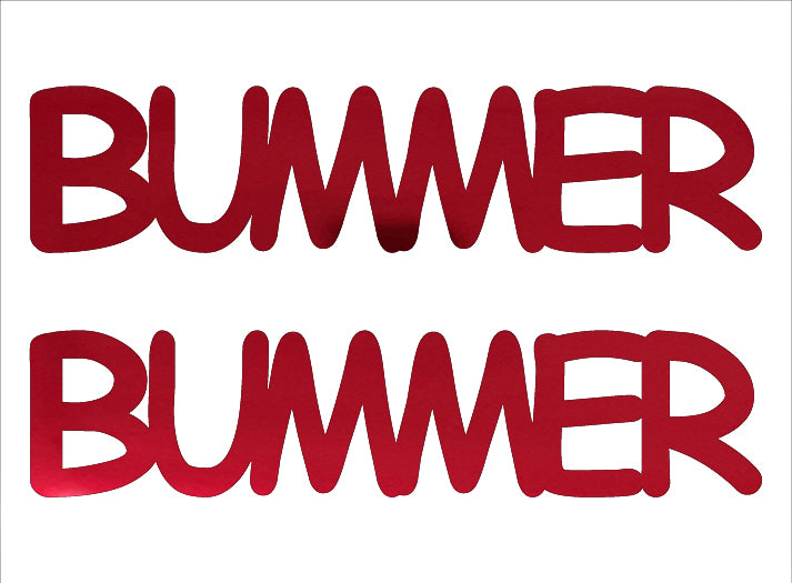 Custom-Buzz Word - BUMMER Red