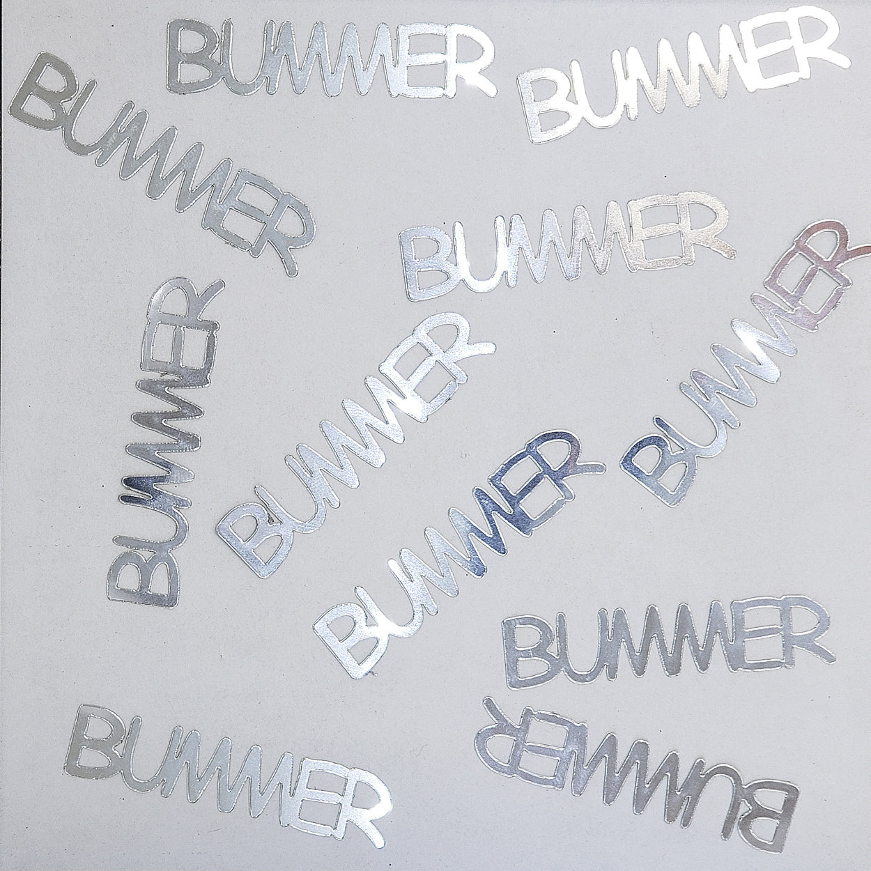 Custom-Buzz Word - BUMMER Silver