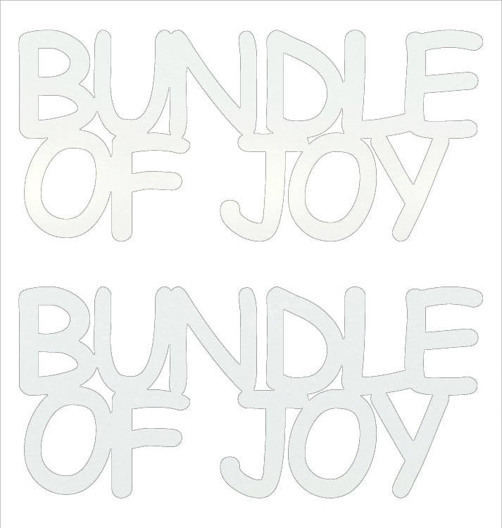 Custom-Buzz Word - BUNDLE OF JOY White