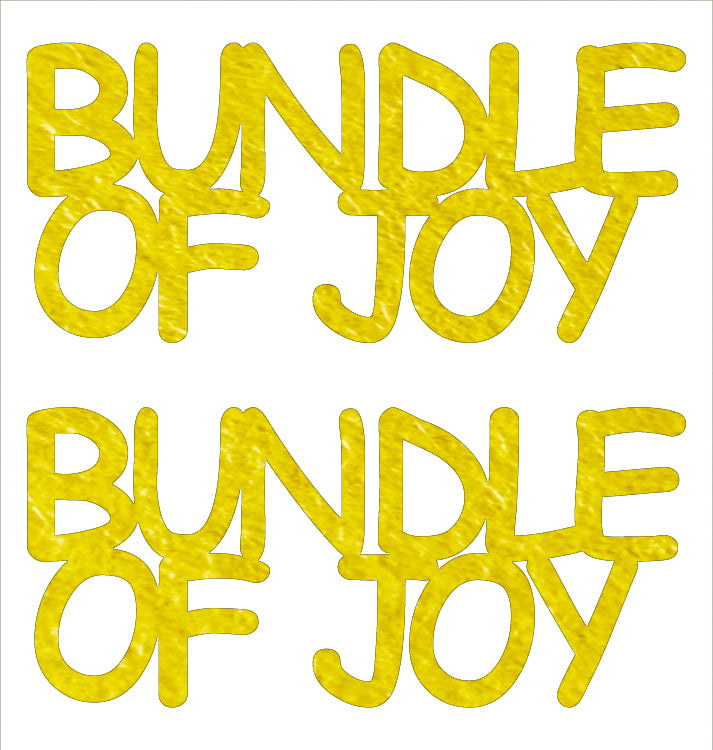 Custom-Buzz Word - BUNDLE OF JOY Yellow Paper