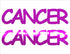 Custom-Buzz Word - CANCER Fuchsia