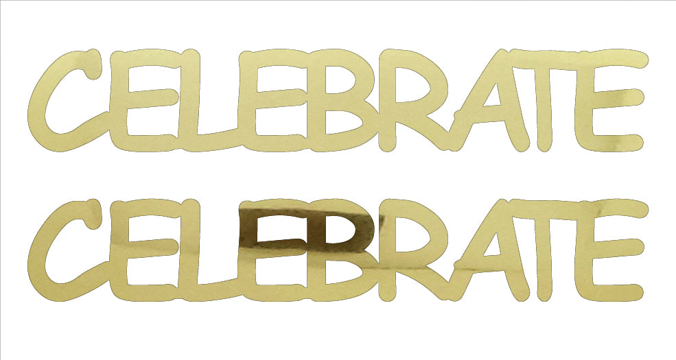 Custom-Buzz Word - CELEBRATE Gold