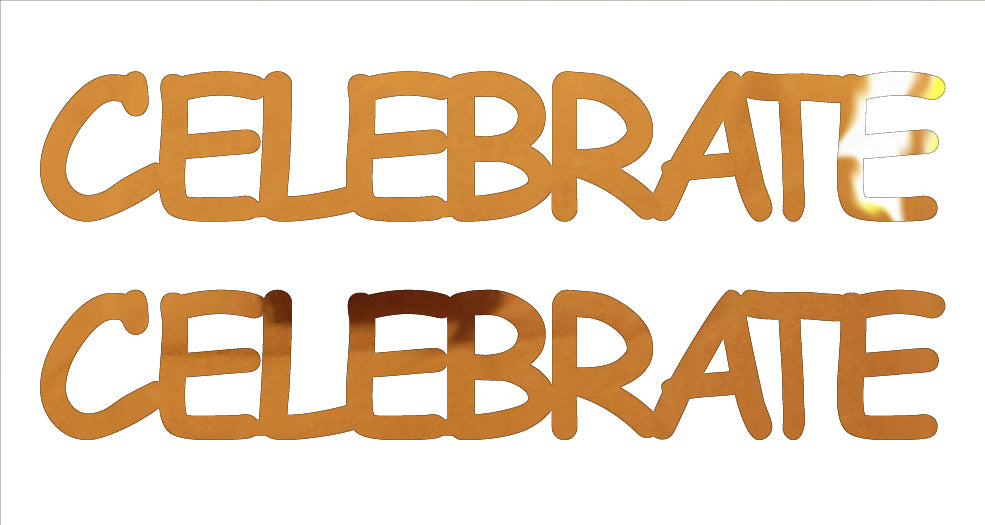 Custom-Buzz Word - CELEBRATE Orange