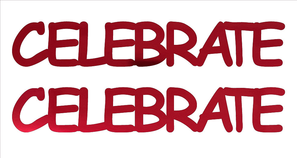 Custom-Buzz Word - CELEBRATE Red