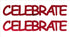 Custom-Buzz Word - CELEBRATE Red