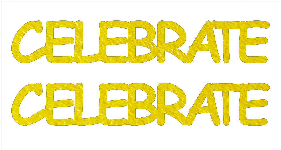 Custom-Buzz Word - CELEBRATE Yellow Paper