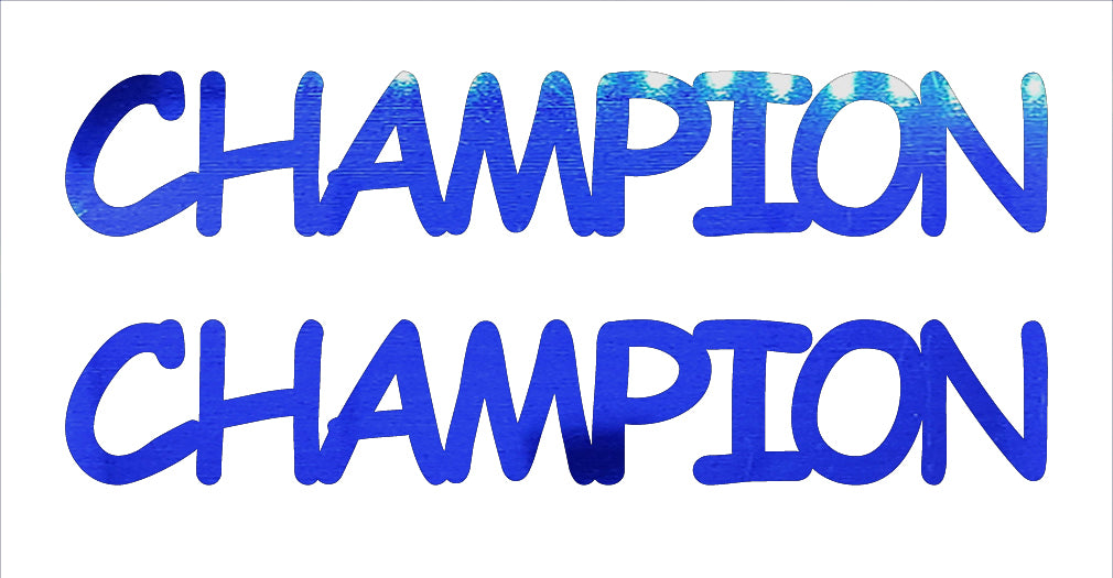 Custom-Buzz Word - CHAMPION Blue Royal