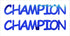 Custom-Buzz Word - CHAMPION Blue Royal