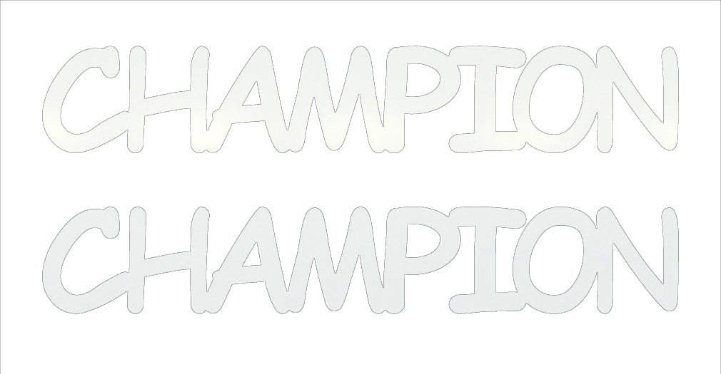 Custom-Buzz Word - CHAMPION White