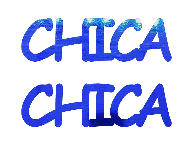 Custom-Buzz Word - CHICA Blue Royal