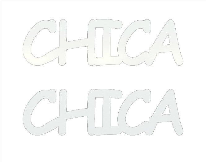 Custom-Buzz Word - CHICA White