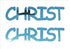 Custom-Buzz Word - CHRIST Blue Sky