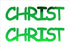 Custom-Buzz Word - CHRIST Green