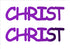 Custom-Buzz Word - CHRIST Purple