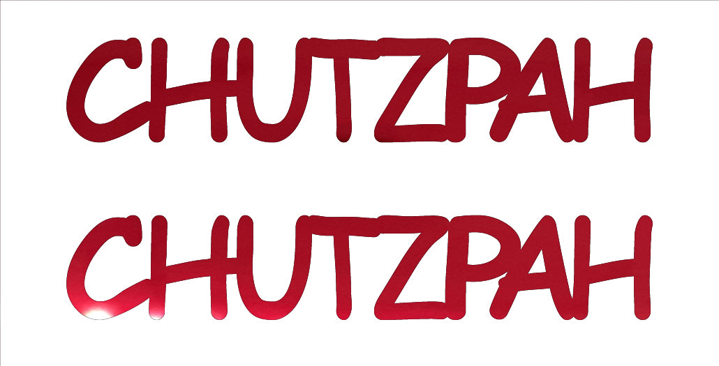 Custom-Buzz Word - CHUTZPAH Red