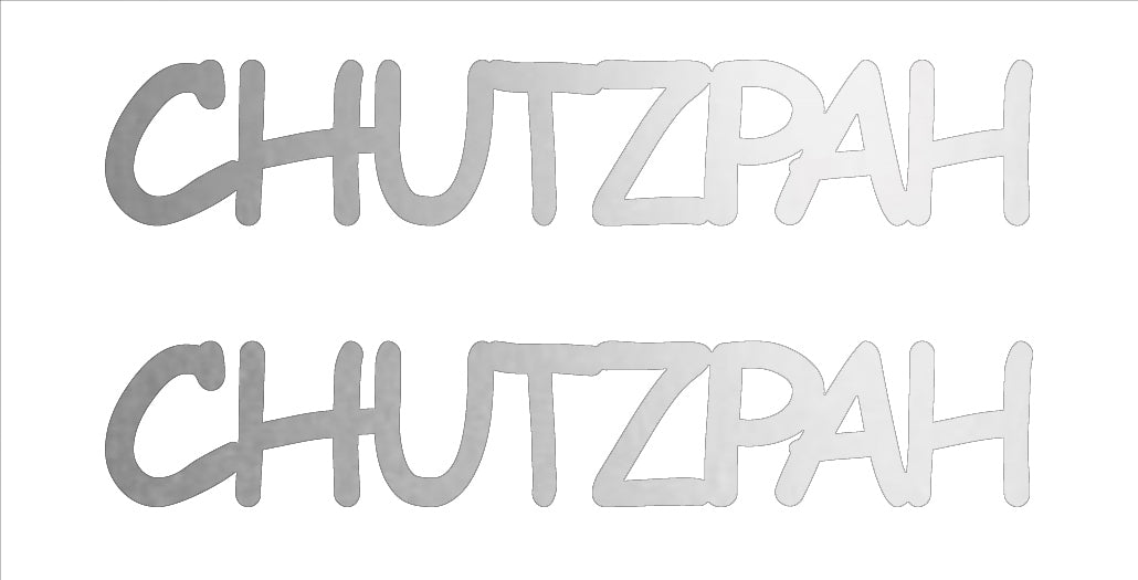 Custom-Buzz Word - CHUTZPAH Silver