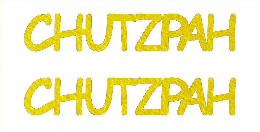 Custom-Buzz Word - CHUTZPAH Yellow Paper