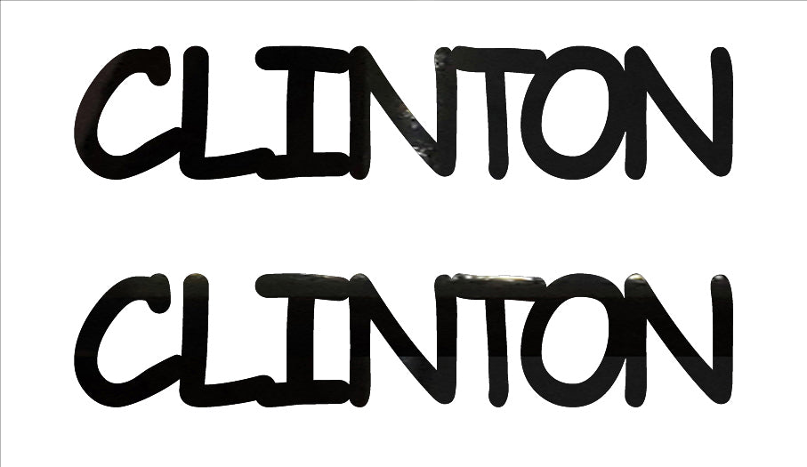 Custom-Buzz Word - CLINTON Black