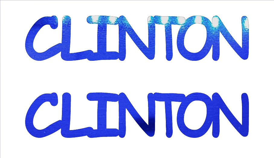 Custom-Buzz Word - CLINTON Blue Royal