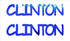 Custom-Buzz Word - CLINTON Blue Royal