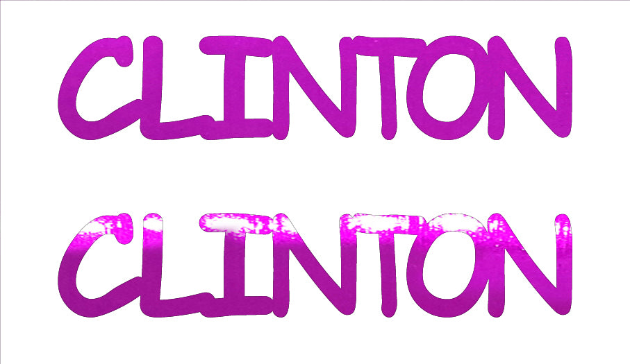 Custom-Buzz Word - CLINTON Fuchsia