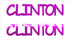 Custom-Buzz Word - CLINTON Fuchsia