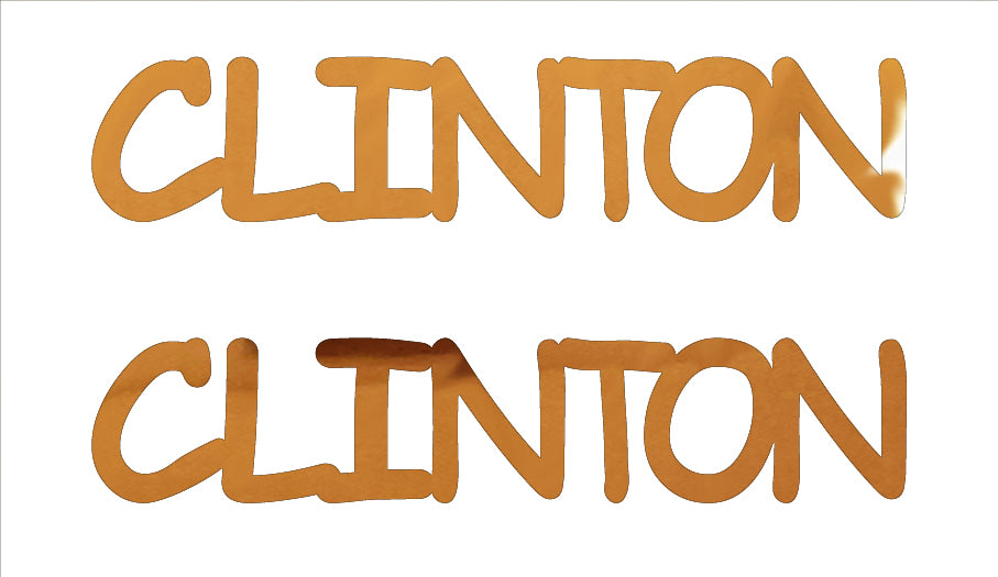 Custom-Buzz Word - CLINTON Orange