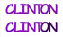 Custom-Buzz Word - CLINTON Purple