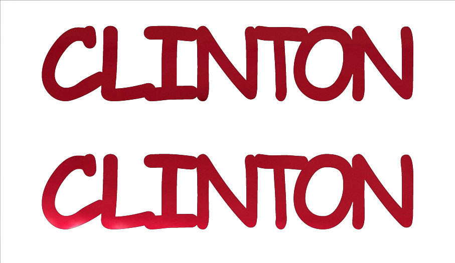 Custom-Buzz Word - CLINTON Red