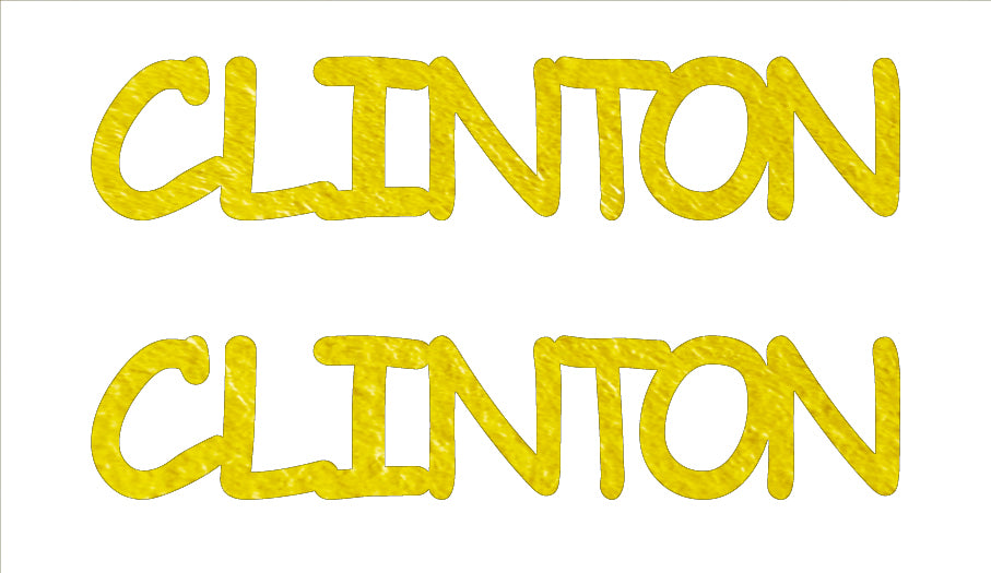 Custom-Buzz Word - CLINTON Yellow Paper