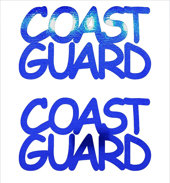 Custom-Buzz Word - COAST GUARD Blue Royal