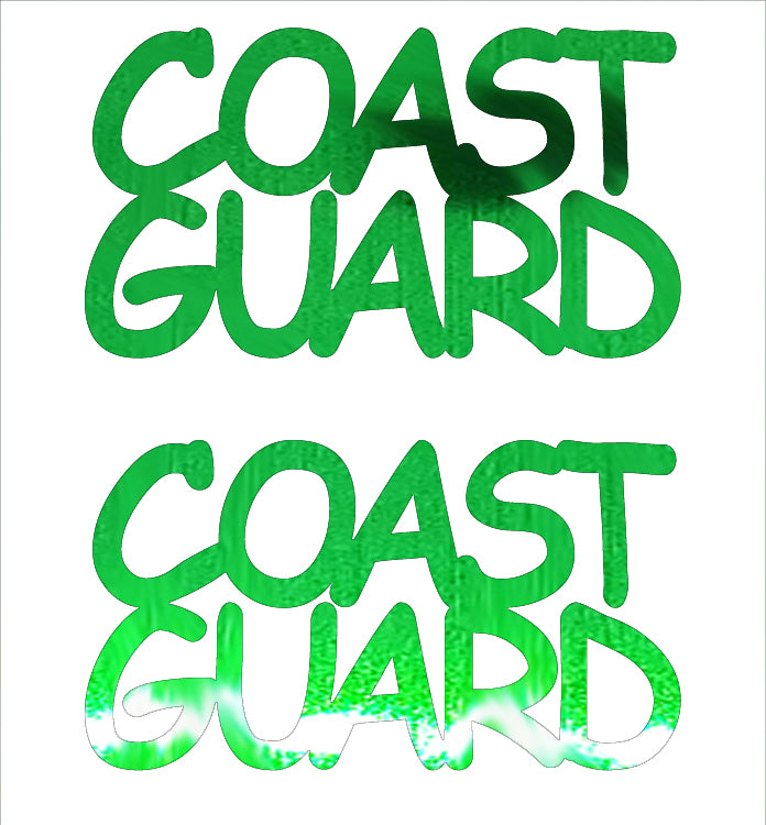 Custom-Buzz Word - COAST GUARD Green