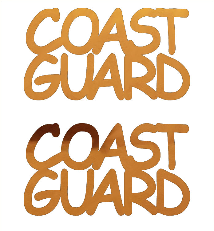 Custom-Buzz Word - COAST GUARD Orange