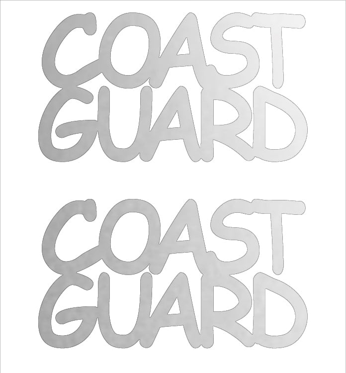 Custom-Buzz Word - COAST GUARD Silver