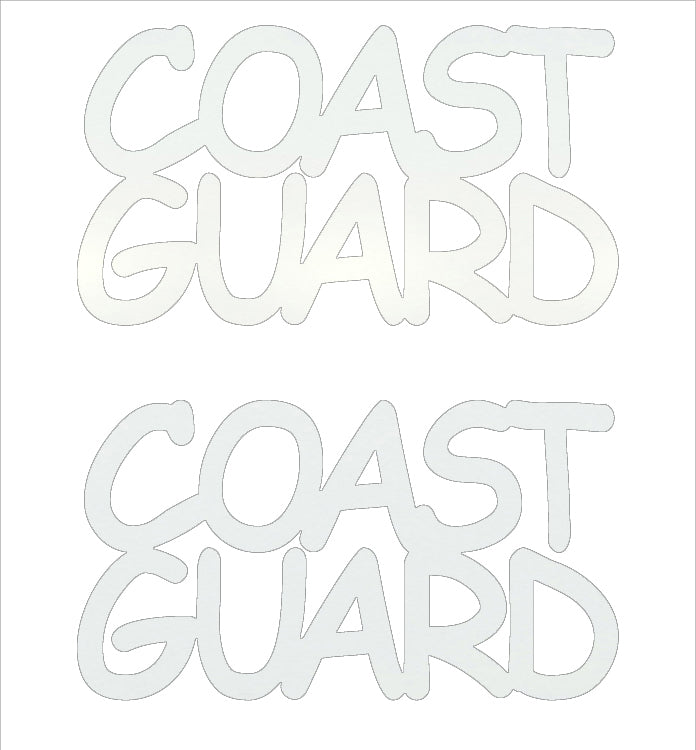 Custom-Buzz Word - COAST GUARD White