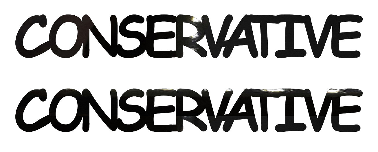 Custom-Buzz Word - CONSERVATIVE Black