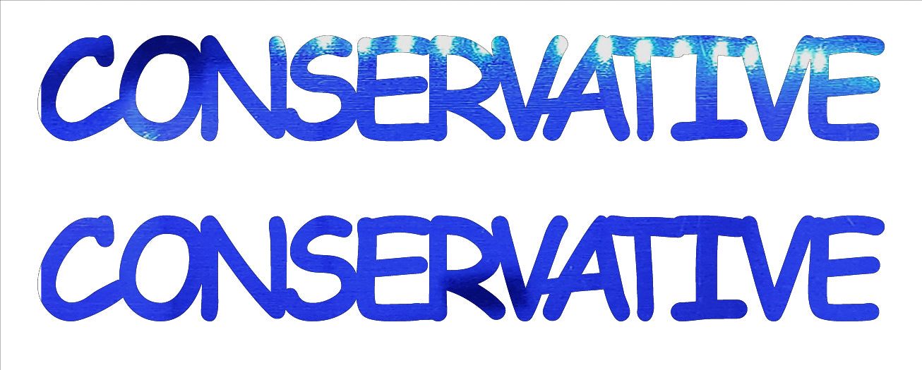 Custom-Buzz Word - CONSERVATIVE Blue Royal