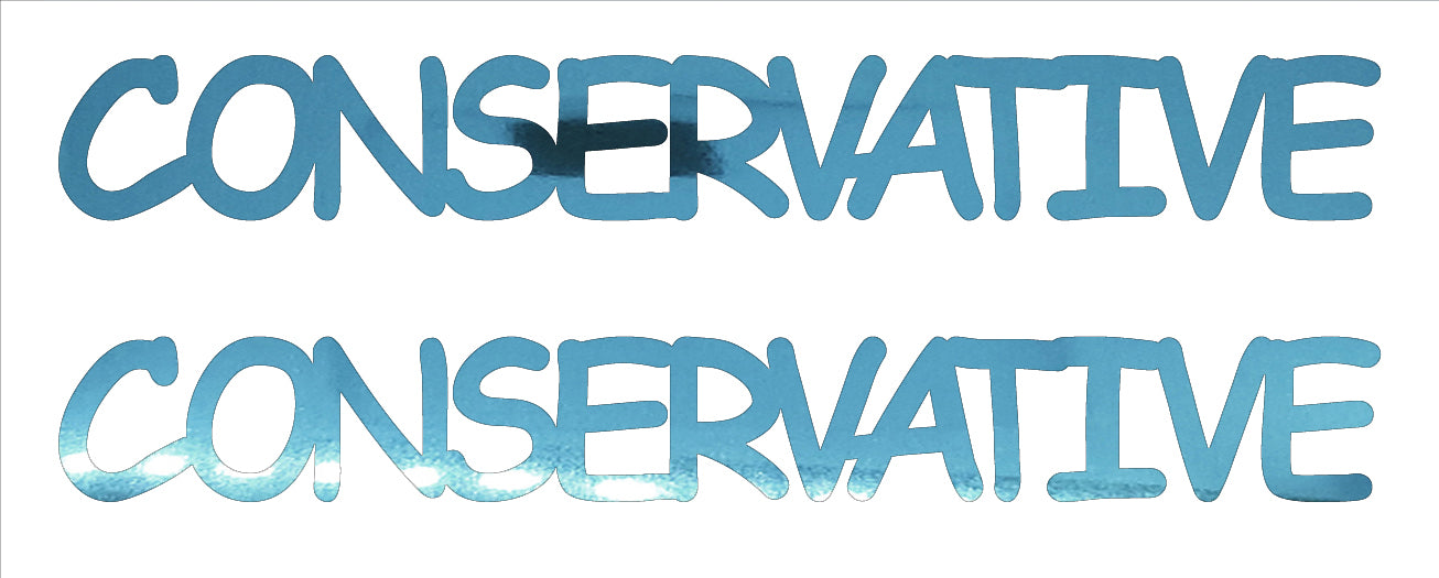 Custom-Buzz Word - CONSERVATIVE Blue Sky