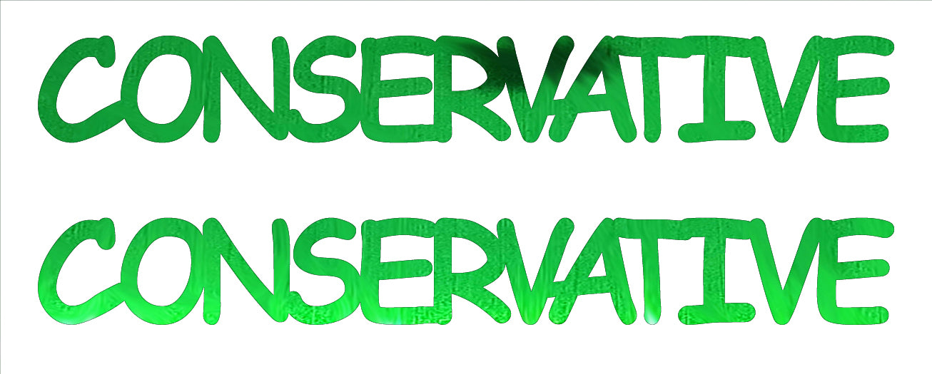 Custom-Buzz Word - CONSERVATIVE Green