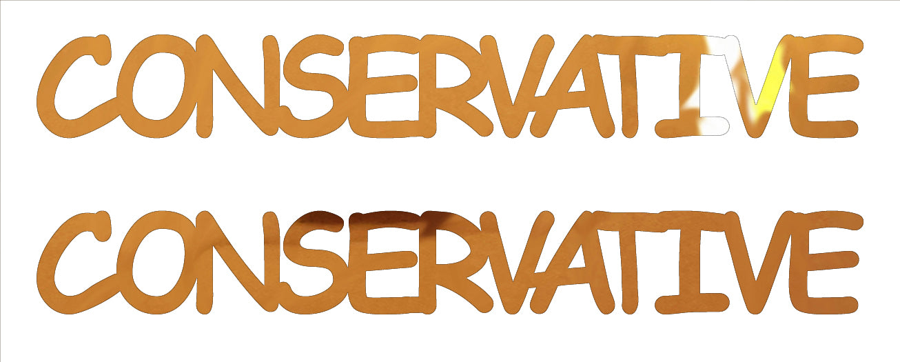 Custom-Buzz Word - CONSERVATIVE Orange