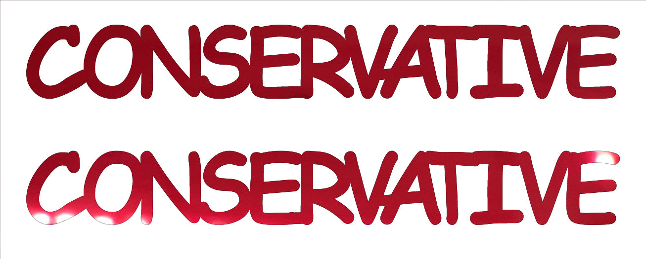 Custom-Buzz Word - CONSERVATIVE Red