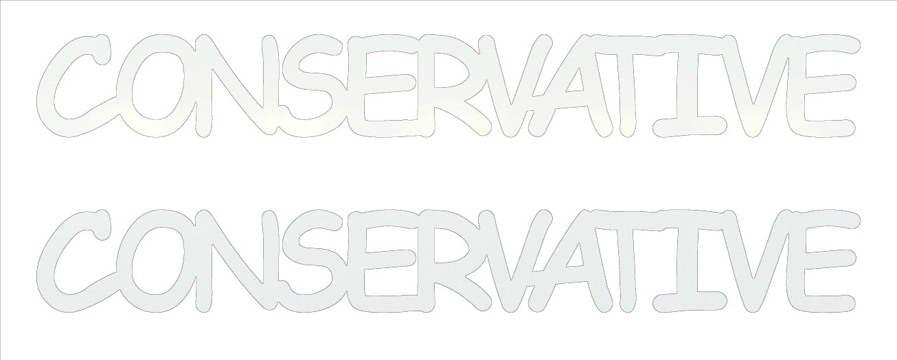 Custom-Buzz Word - CONSERVATIVE White