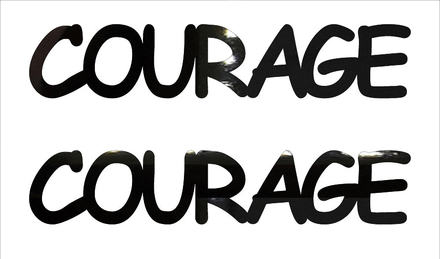 Custom-Buzz Word - COURAGE Black