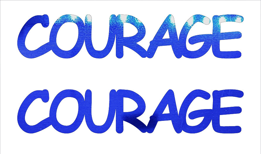 Custom-Buzz Word - COURAGE Blue Royal