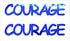 Custom-Buzz Word - COURAGE Blue Royal